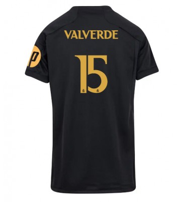 Real Madrid Federico Valverde #15 Tercera Equipación Mujer 2023-24 Manga Corta